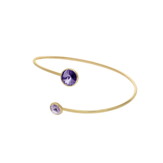 Vergoldetes Silberarmband mit Kristall