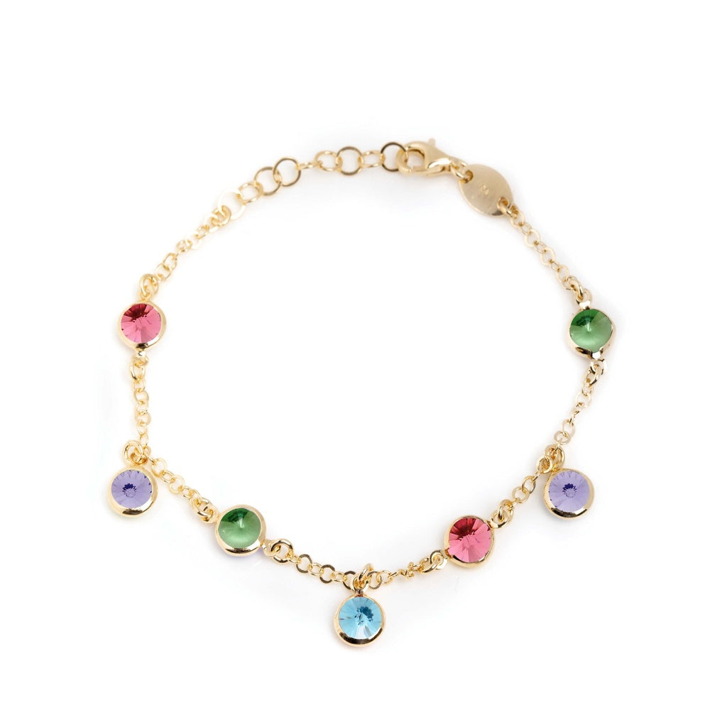 Silberarmband mit bunten Premium-Kristallen
